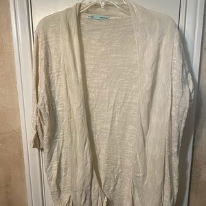Maurices XL white cardigan short sleeve